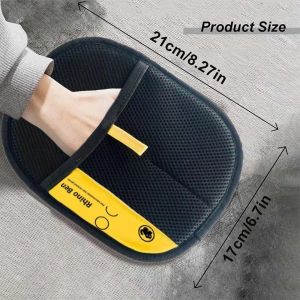 JAYQQ Vải lưới Găng tay loại bỏ lông thú cưng Hai Có thể tái sử dụng Bàn chải loại bỏ lông rụng Di động Có thể giặt được Găng tay loại bỏ lông tĩnh điện Đồ dùng cho thú cưng
