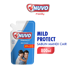 NUVO Family Sabun Mandi Cair Mild Protect Pouch 800ml