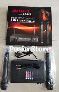 Mic Wireless AW-822 / Microphone Double Wireless / Microphone Wireless AW 822