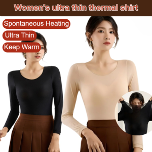 【Hot】[Self-heating Thermal Clothing] Ultra Thin Thermal Underwear Shirt For Women
