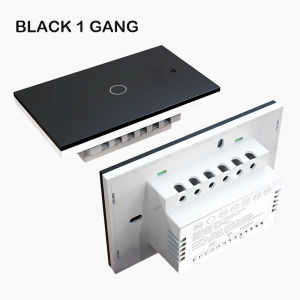 WiFi Switch Smart Wall Light Switch Capacitive No Neutral Wire Glass Screen Touch Control Single Fire Timer Home Automation Smart Life and Tuya app- Alexa / Google Home 3/2/1 Gang