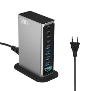Multiple Device 520W USB C Chargers 8 Port Fast Charging Station for Smartphones Laptops and Electronics