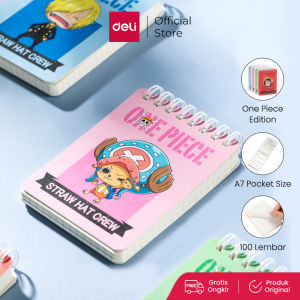 Deli Spiral Notebook / Buku Tulis Buku Catatan Spiral Mini Pocket Size A7 100 Lembar One Piece EN005