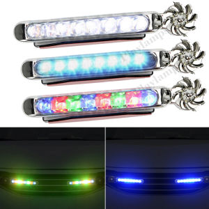 1 Pcs Car Daytime Running Lights No Need External Power Supply LED Wind Powered Vehicle Lights with Rotation Fan Car Lamp