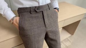 Spring and Autumn Checked Trousers for Men Are Trendy Fashionable Cool and Versatile as Well as for Business and Casual Wear2026