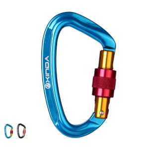 VgoNature 25KN Carabiner D Shape Screw Gate Lock Buckle Aircraft Aluminium Alloy Rock Climbing Outdoor Equipment