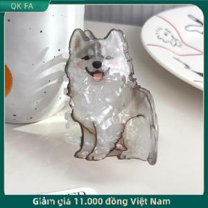 QK FA ✨ Động vật nhỏ dễ thương con chó con Clip tóc Acrylic trở lại đầu cá mập clip phim hoạt hình samoye Corgi biên giới Collie tóc Claw Clip phụ kiện