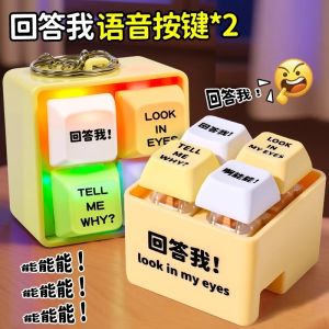 “Tell Me Why ” Nút Móc Khóa Giải Nén Fidget Móc Khóa Đầu Ngón Tay Nắp Chìa Khóa Mặt Dây Chuyền Đồ Chơi Chống Căng Thẳng