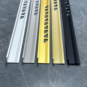Nẹp nhôm chặn gạch Nẹp YL kết thúc sàn gỗ thanh dài 2m7 phù hợp với vật liệu dày từ 8 - 12li