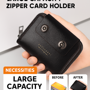 New Mens Wallet Coin Wallet Trend Zipper Wallet Card Clip Wallet Multi-Card Large Capacity Slots Card Holder