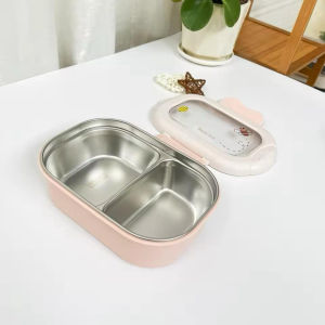 Tempat Makan Aesthetic Lunch Box Anak Anti Tumpah Kotak Makan Sekat Lunch Box Sekat Kotak Makan Anak