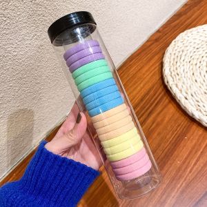 Set 20 thun cột tóc có ống đựng thun buộc tóc nữ dễ thương và tiện lợi