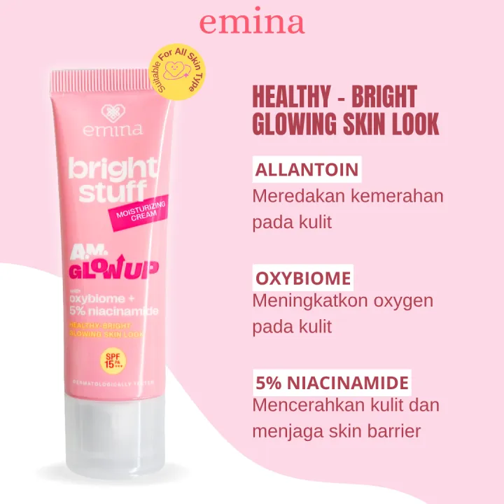 Emina%20Bright%20Stuff%20Moisturizer%20Cream%20SPF%2015PA+++%20Pelembab%20Muka%2020ml%20Melembabkan%20Cerah%20Dan%20Sehat%20Perawatan%20Wajah%20-%20Image%203
