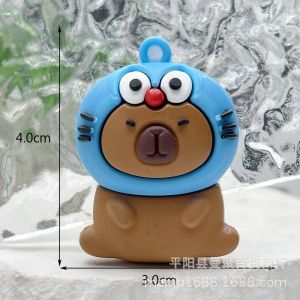 Capybara Small Pendant Ornaments Sanrio Capybara Car Keychains Blind Boxes Pufferfish Figurines