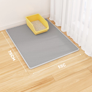Double-layer Cat Litter Mat Pet Cleaning Pad Easy-to-Clean Anti-Slip Massaging Paw Mat