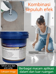 Cat Lantai Epoxy Berbasis Air Perubahan Warna Lantai Renovasi Tahan Air Tahan Aus Mudah Dibersihkan