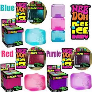 Ice Cube Shaped Squishy Toy Soft Q Texture Hand Fidget Toy Press Squeeze Stretch Stress Reliever