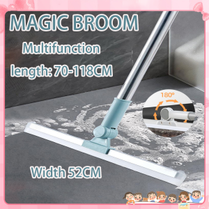 [In Stock]NEW Magic Broom 52cm Clean Sweep Wiper Toilet Bathroom Window Floor Wiper Dual-Use  Lazy Magic Mop 魔法扫把