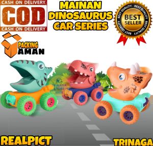 ( BISA COD ) PROMO Mainan Anak Mobil Dinosaurus / Dinosaur Car Series / Dinosaurus Mobil / Dinosaurus Car Press & Go / Mainan Anak Mobil Mobilan / Mainan Anak Laki Laki SNI Murah