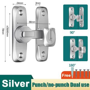 MLADEN 90/180 Degree Alloy Door Lock Dual Purpose Sliding Door Lock Anti-theft Latch Buckle Tombol Pintu Bilik