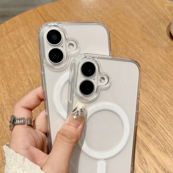 Case ไอโฟน 16 Pro Max i16 Plus i16 Plus iphone 16 iphone 15 15promax 15plus 15pro 14 14pro i14plus iphone14promax เคสใสแม่เหล็กชาร์จได้ สินค้าพร้อมส่ง จากไทย เคสไอโฟน 13promax iphone12promax iphone11promax iphone11 i12pro i13pro