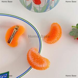 [COD] Home Base Creative Cute Simulation Orange Hair Clip Fruit Hairpin Spring Clip For Girl Hair Accessories