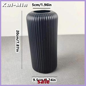 Kui-Min Striped -Like Plastic Vase For Flowers Decorative Floral Arrangement Display Creative Little Flower Vase
