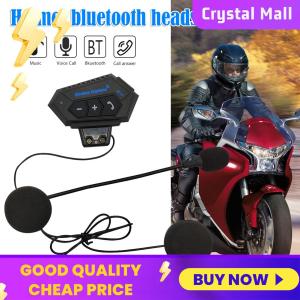 [Arrived within 3 days] Motorcycle BT Intercom with FM Radio Helmet BT Headset Waterproof Universal Communication System for ATV Dirt Bike Motorcycle