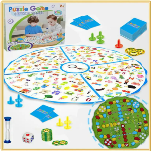 (2 In 1) Kids Educational Board Game Little Detective Card Game Puzzle Game