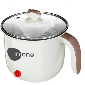 Rice Cooker 2L Multi-cooker/INONE 1.8L Panci Elektrik Kompor Elektrik Mini Soup Pot Untuk Memasak Mengukus Merebus Multifungsi Magic Jar Champagne