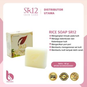 SR12 Rice Soap Sabun Beras Solusi Wajah Berjerawat & Sensitif Original BPOM Pria dan Wanita