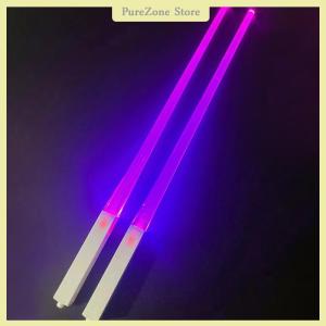 [PureZone] 1 PCS LED Lightsaber Luminous Chopsticks Detachable Washable Reusable Free Tableware For Kitchen Dinner
