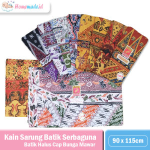 Kain Sarung Batik Halus Serbaguna Cap Bunga Mawar 90x115cm