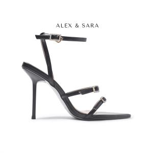 Giày cao gót nữ mũi nhọn gót nhọn cao 10cm 2 quai thời trang cá tính cho nàng đi tiệc sự kiện | ALEX & SARA - AL446