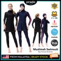 PRADO Malaysia Women Full Cover Sleeve Nylon Muslim Muslimah Quick Drying Swimming Suit Swimwear Swimsuit Baju Renang Beach. 