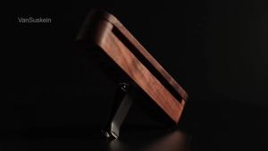 1-Pack Car Diffuser Vent ClipNon-Electric Essential Oil Air Freshener Refillable Walnut Wood Design Interior Car Vent Diffuser Clips Automotive Decoration Accessories (No Essential Oils)