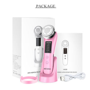 Máy điện di đẩy tinh chất massage mặt skincare NEVAKI M80B 5 in 1 giúp làm sạch danâng cơlàm trắng sáng da và sạch mụn