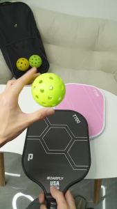 Approved Fiberglass Pickleball Paddle Full Set 2 Rackets+4 Outdoor Balls+Storage Bag Lightweight Honeycomb Core Beginner Family Sports Kit Bahasa Melayu