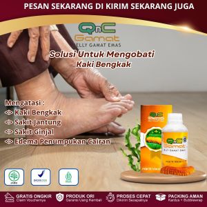 Obat Kaki Bengkak Pengempis Kaki Bengkak Edema Kaki Penumpukan Cairan di Kaki Dengan QnC Jelly Gamat