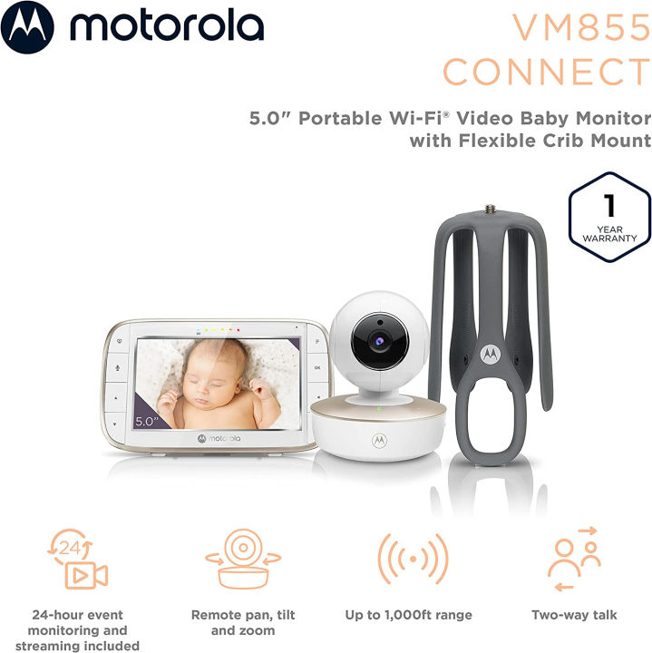 Pan Tilt Motorola Baby Monitor Wifi Connect Motorola VM855 Connect