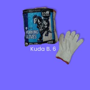 Kuda Benang 6 warna putih sarung tangan kerja safety