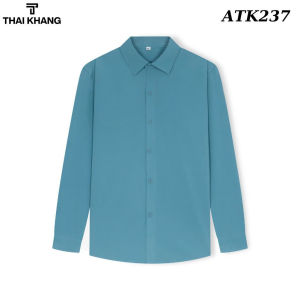 Áo sơ mi nam dài tay trung niên Thái Khang vải lụa xuất khẩu mềm mịn co dãn nhẹ ATK23