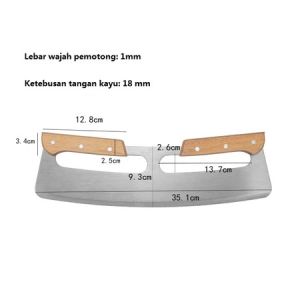 Pisau Pemotong Pizza Cutter Swing Rocket Knife Roller Stainless Steel 304 Tutup Pisau Pemotong Pizza