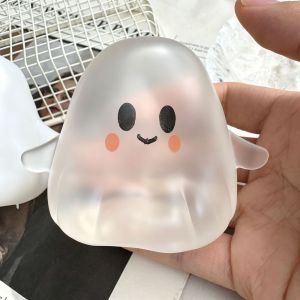 WISHAHA Petrolatum Material Cute Halloween Ghost Stress Toy Soft Stress Relief Slow Rebound Pinch Toy Creative Relax Shapeable Pinch Toy For Kids Adults