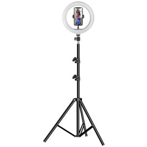 LED Selfie Ring Light 26CM 10 inch with 210cm Tripod and Phone Stand for Live Streaming YouTube Make-Up Photography - New