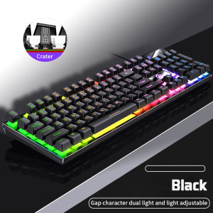 K500 / K600 Gaming Keyboard Mechanical Feel Two-color Chocolate/Punk Keycap Color Backlit Wired Keyboard LED Membrane Keyboard