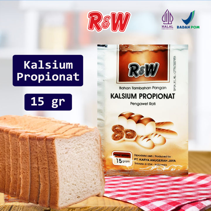 Kalsium Propionat Pengawet Roti Kue Kering Rajawali R&W RW 15 g