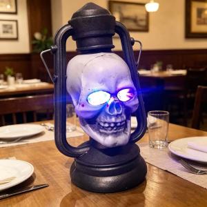 Skull-shaped lanterns Halloween decorations for haunted houses bars and escape rooms prank props and decorative ornaments