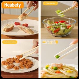 【2-3 days delivery】 Cartoon Dopamine Donut Snack Tong Plastic Anti-Slip Mini Food Tong With Storage Box Hands-Free Salad Toast Tongs Bar Buffet