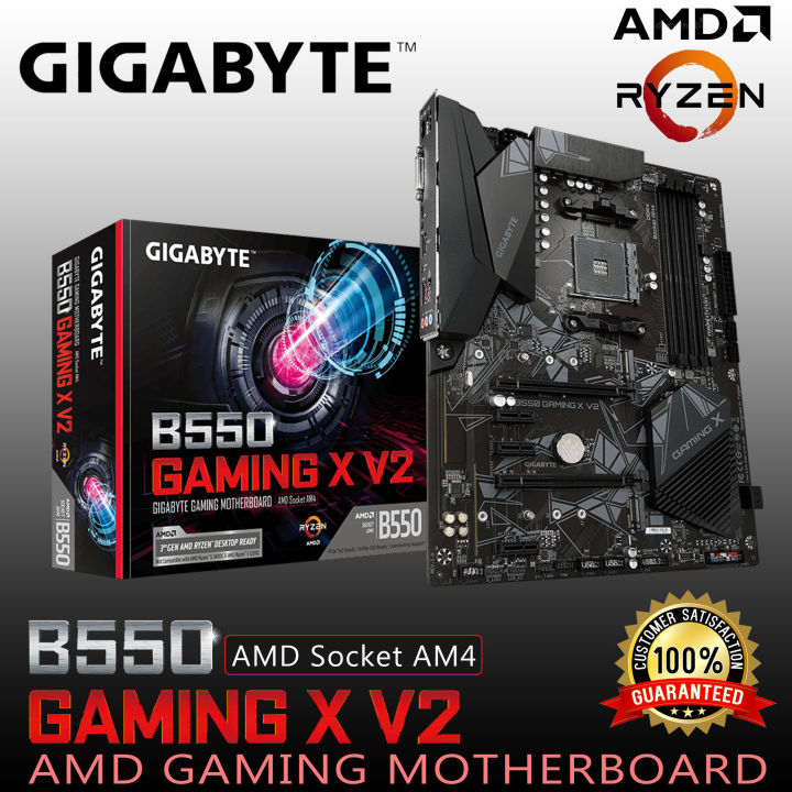 Gigabyte B550 Gaming X V2 AMD Socket AM4 PCIe 4.0 Ready NVME SSD Ready Overclocking support